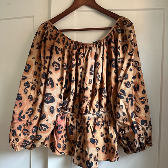 Mara Hoffman Leopard Maud Top Size 2 - Picture 1 of 3
